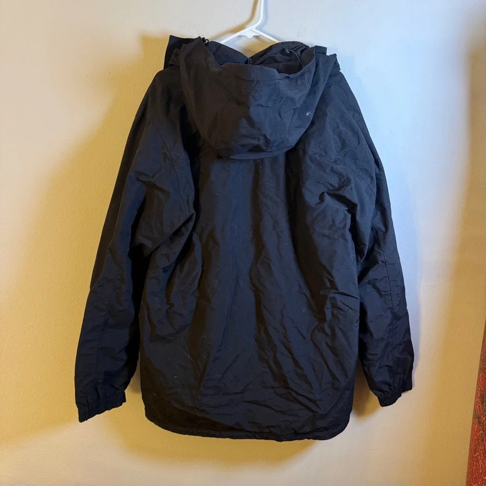 Eddie Bauer WeatherEdge Protection Black Hooded Parka Jacket Mens XL Waterproof